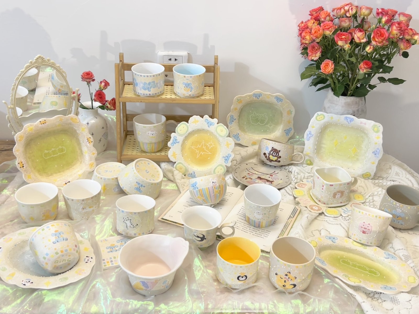 ZIJING Ceramics studio — hand-painted character pottery from Jingdezhen